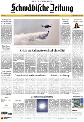 Cover of Schwabische Zeitung (Friedrichshafen)