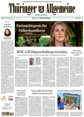 Cover of Thuringer Allgemeine (Weimar)
