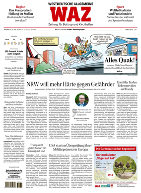 Cover of Westdeutsche Allgemeine Zeitung (Bottrop)