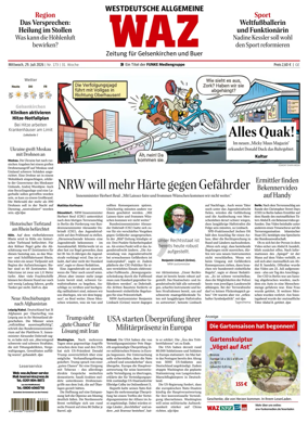 Cover of Westdeutsche Allgemeine Zeitung (Gelsenkirchen)