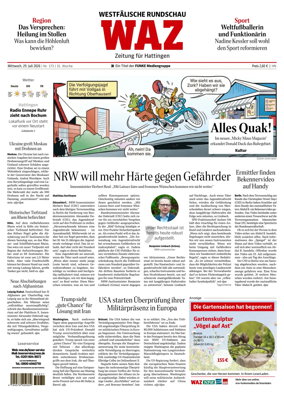 Cover of Westdeutsche Allgemeine Zeitung (Hattingen)