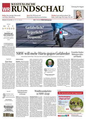 Cover of Westfalische Rundschau (Hagen Hohenlimburg)
