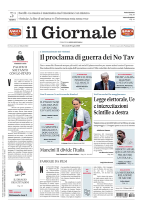 Cover of Il Giornale (Italy)