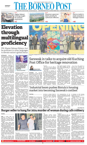 Cover of The Borneo Post (Sarawak)