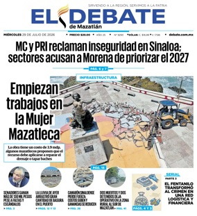 Cover of El Debate de Mazatlan