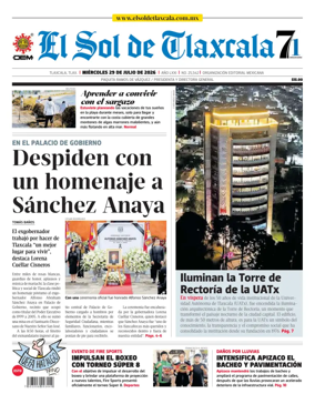 Cover of El Sol de Tlaxcala