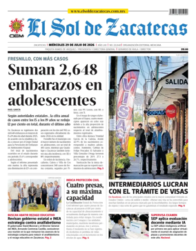 Cover of El Sol de Zacatecas