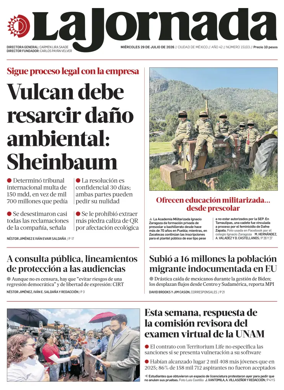 Cover of La Jornada