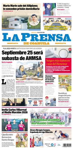 Cover of La Prensa de Coahuila
