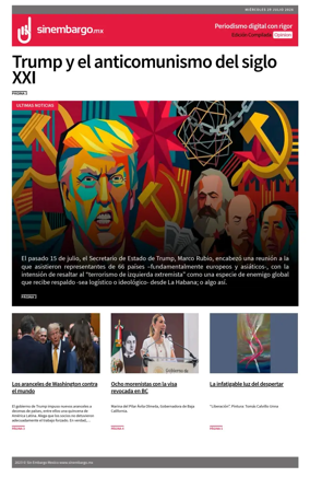 Cover of Sin Embargo Opinion