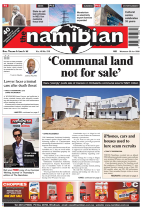 Cover of The Namibian