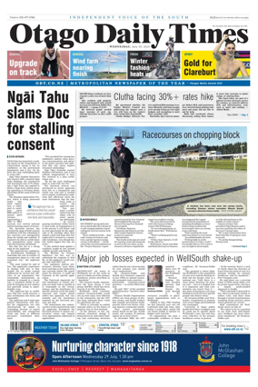 Cover of Otago Daily Times