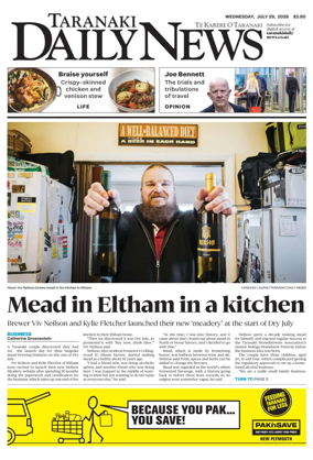 Cover of Taranaki Daily News