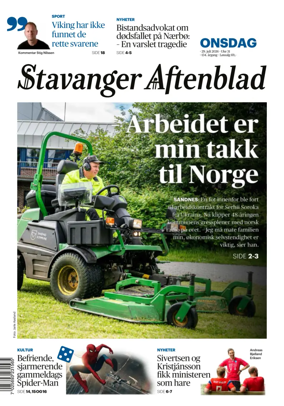 Cover of Stavanger Aftenblad