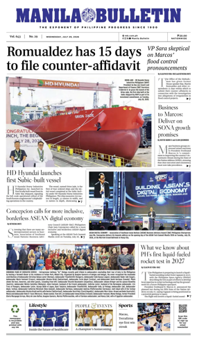 Cover of Manila Bulletin