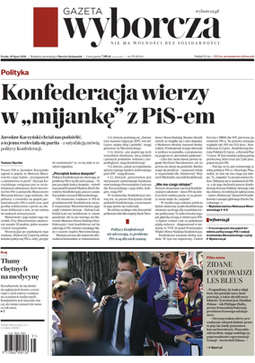 Cover of Gazeta Wyborcza
