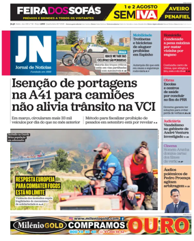 Cover of Jornal de Noticias