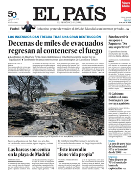 Cover of EL PAIS primera edicion