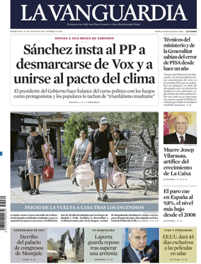 Cover of La Vanguardia (1st Edition)