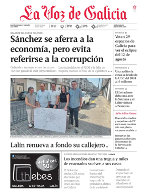 Cover of La Voz de Galicia (Deza)