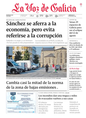 Cover of La Voz de Galicia (Lugo)