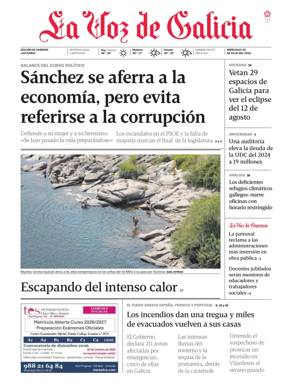 Cover of La Voz de Galicia (Ourense)