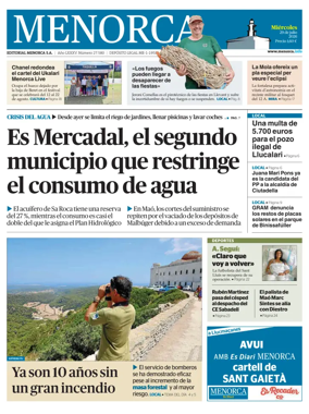 Cover of Menorca Diario Insular