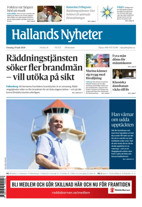 Cover of Hallands Nyheter