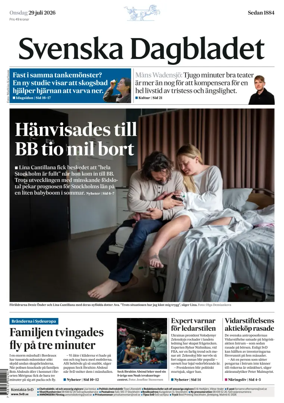 Cover of Svenska Dagbladet
