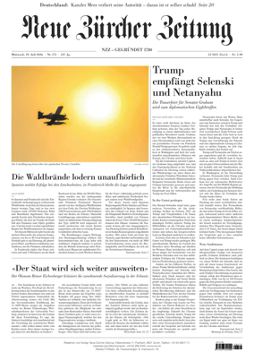 Cover of Neue Zurcher Zeitung