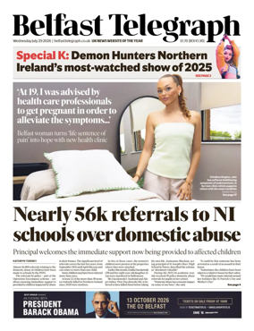 Cover of Belfast Telegraph