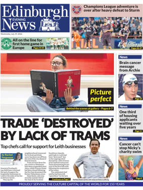 Cover of Edinburgh Evening News