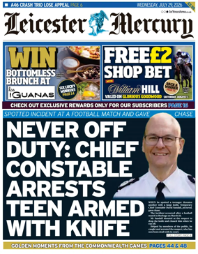 Cover of Leicester Mercury