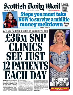 Cover of Scottish Daily Mail