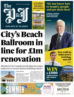 Cover of The Press and Journal (Aberdeen and Aberdeenshire)