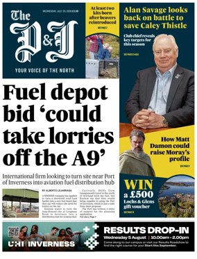 Cover of The Press and Journal (Inverness Highlands and Islands)
