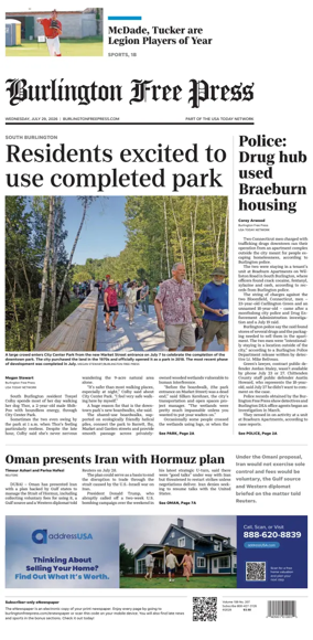 Cover of Burlington Free Press