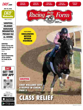 Cover of Daily Racing Form National Digital Edition