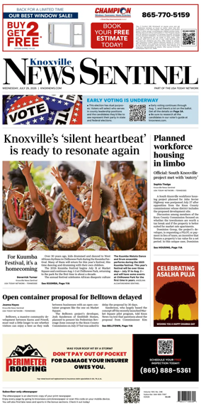 Cover of Knoxville News Sentinel