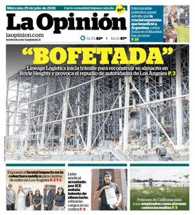 Cover of La Opinion