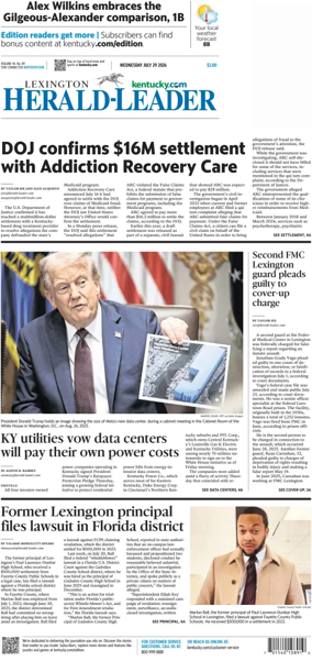 Cover of Lexington Herald-Leader