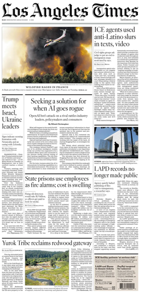 Cover of Los Angeles Times