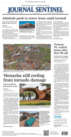 Cover of Milwaukee Journal Sentinel