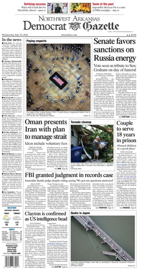 Cover of Northwest Arkansas Democrat-Gazette