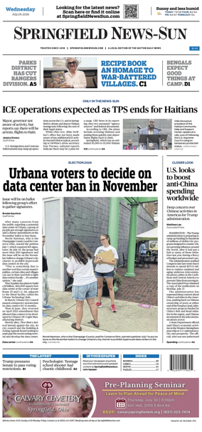 Cover of Springfield News-Sun