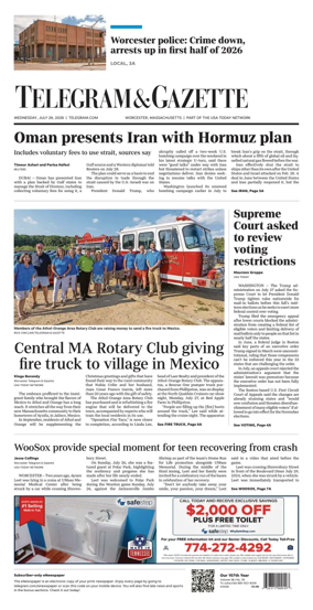Cover of Telegram & Gazette