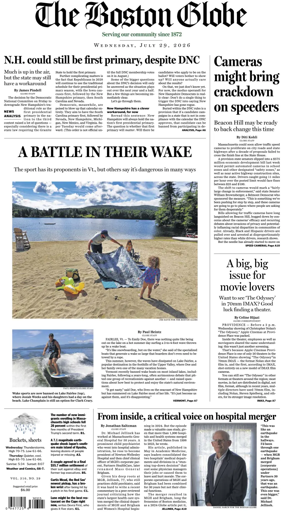 Cover of The Boston Globe