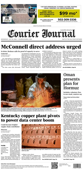 Cover of The Courier-Journal (Louisville)