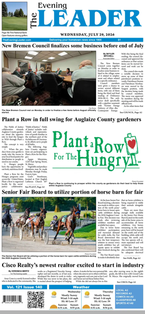 Cover of The Evening Leader