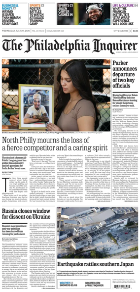 Cover of The Philadelphia Inquirer